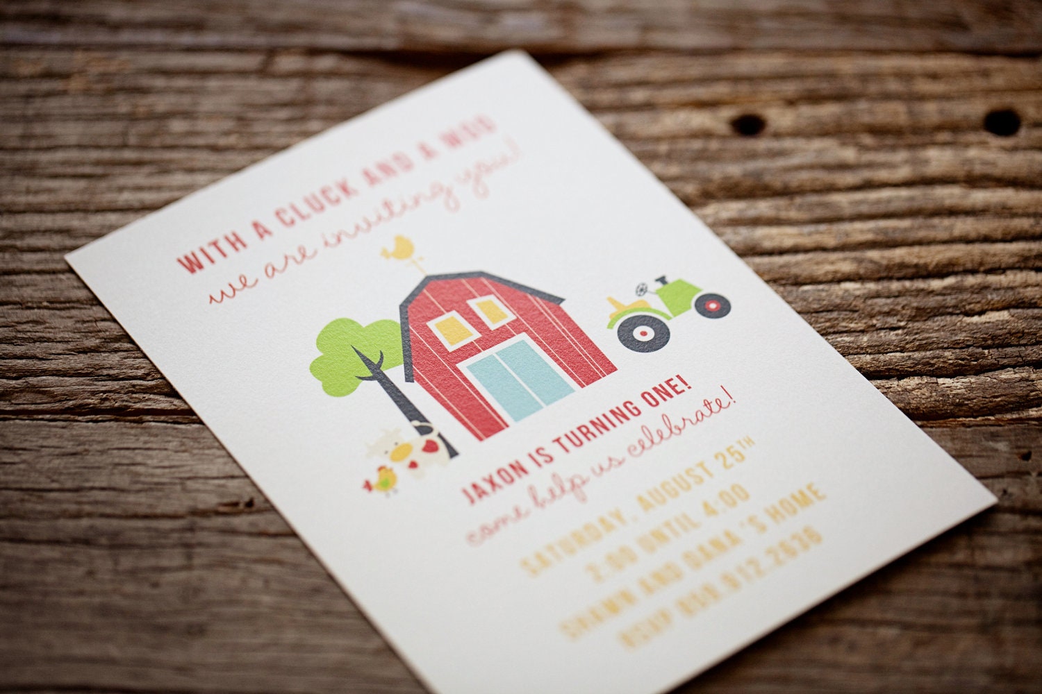 Barnyard Birthday Invitations
