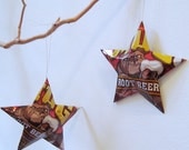Mug Root Beer Stars Ornaments  Soda Can Upcycled