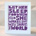 Wall Art, Nursery Decor, Let Her Sleep, Let Him Sleep, Sign, baby nursery art