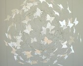 Mobile Nursery Art Baby Mobile Butterfly Mobile Crib Mobile White Mobile