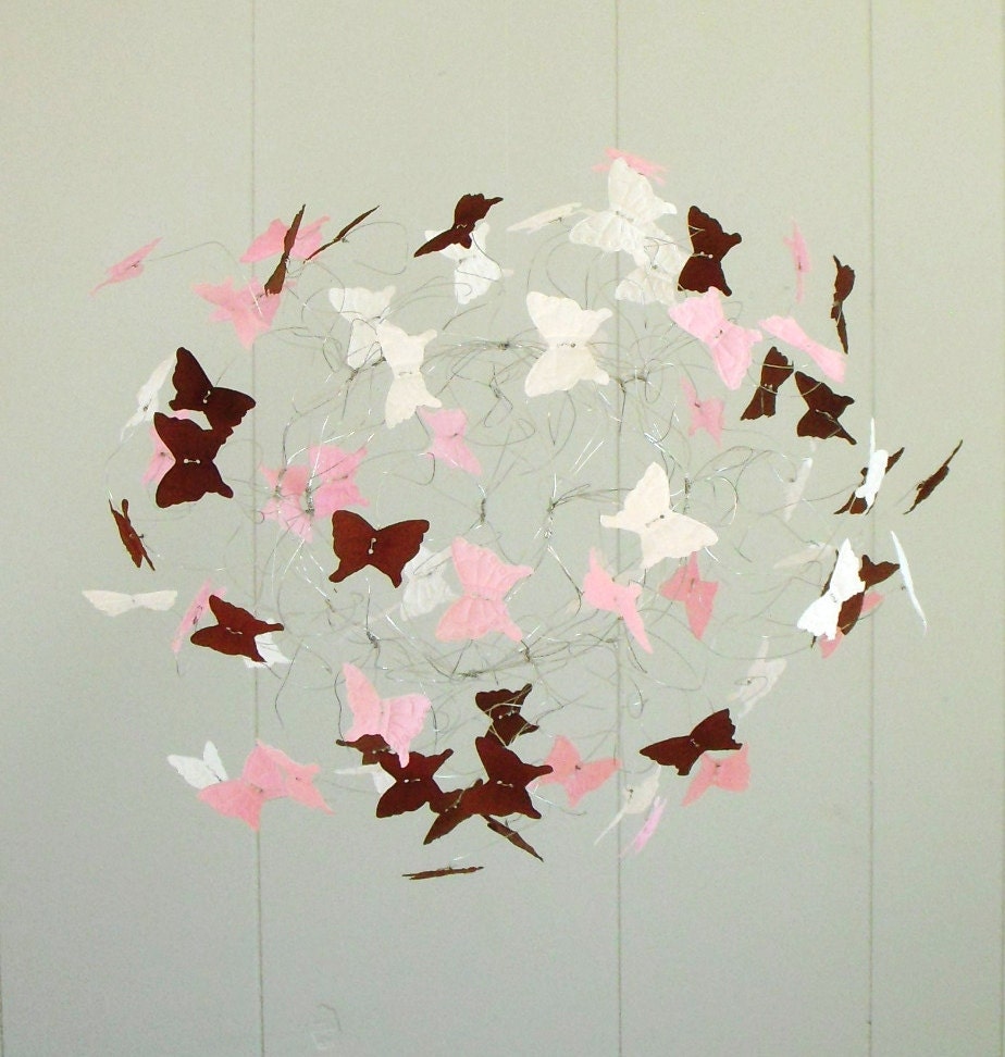 Items similar to Unique Nursery Mobiles ButterflyOrb Mobile Baby Mobile