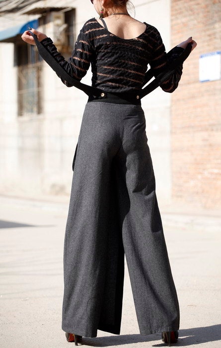 Grey wool pants (E52076514)