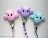 Phone Charm - Little Bat Halloween Phone Charm Key Ring Strap various colours