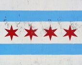 24 x 36 Large Rustic Chicago Flag