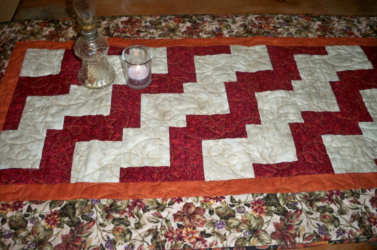 Quilted Table runner- Autumn Woods