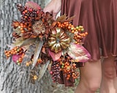 Autumn Wedding Bouquet - Gold Pumpkin