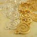 30 Swirly Links - 10mm - Silver or Gold Plated - The Perfect Quantity to Make Several Bracelets and Several Pairs of Earrings