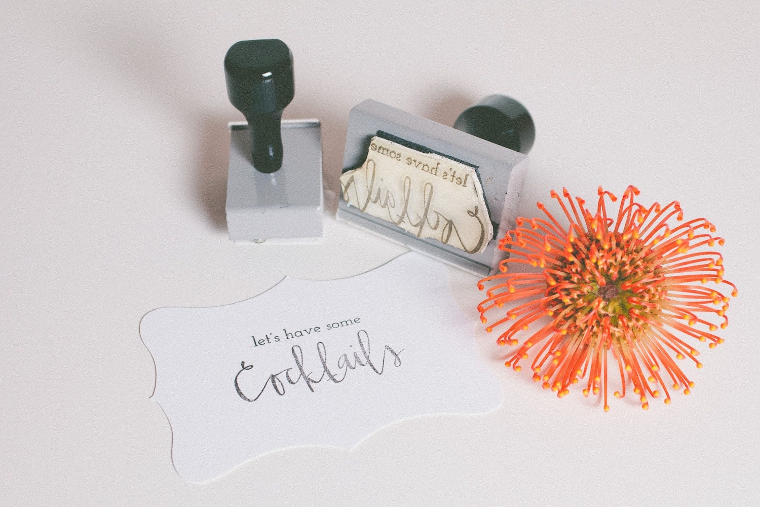 let's have some cocktails // custom stamp
