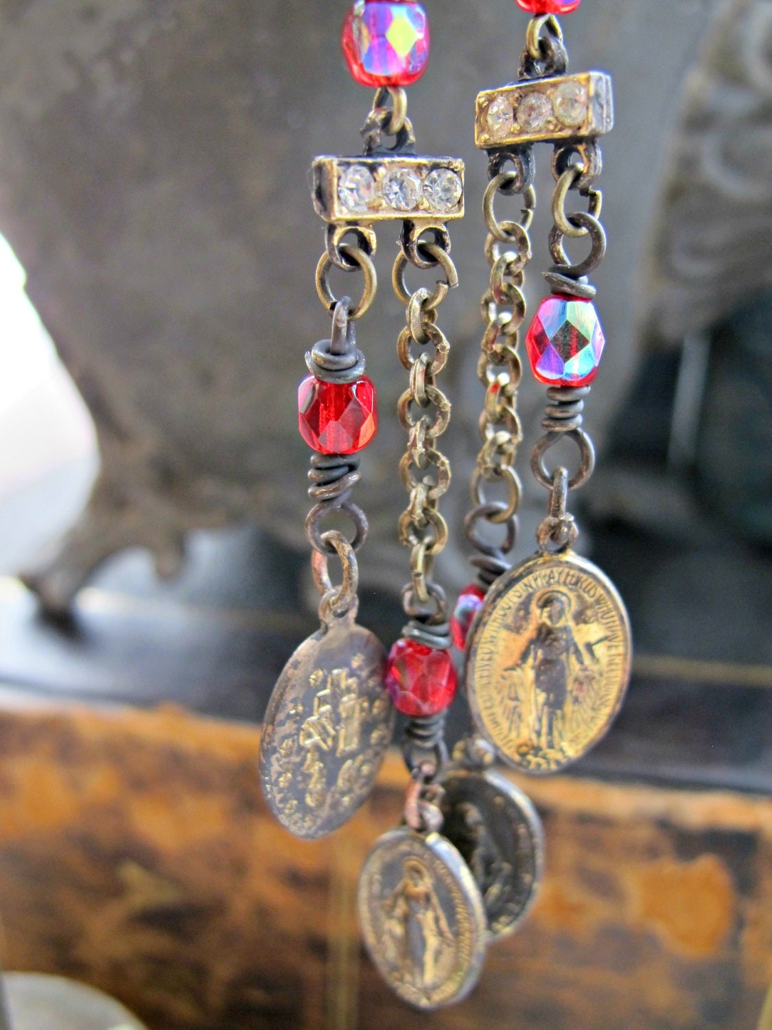 Ruby Red dangles