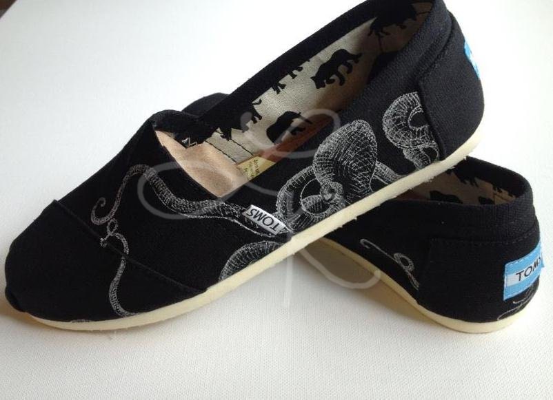 send me any shoes- octopus-hand painted shoes-made to order