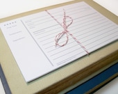 NEW Vintage Library Recipe Cards - Set of 6  Cards Set - Gift for Book Lovers, Hostess, Stocking Stuffers, & Housewarming