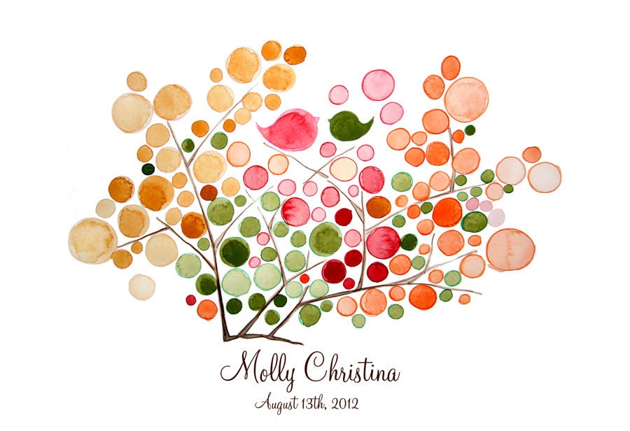 Personalized custom EVENT TREE PRINT, wall decor, kids room decor, Baby shower, Occasion, Anniversary, Special Day, Birthday, Graduation