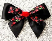 Red and Black Cherry Double Bow