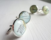 Custom sterling silver plated wedding cuff links
