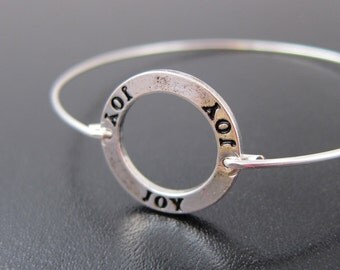 Joy Bracelet, Good Karma Bracelet, Eternity Bracelet, Silver Circle Bracelet, Joy Jewelry, Karma Jewelry, Eternity Jewelry, Circle Jewelry