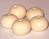 Off White Pebble Beads Handmade Polymer Clay - ColieStash