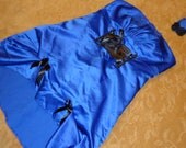 Burlesque old west saloon dance hall showgirl blue dress COSTUME womens 14 Halloween