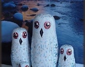 Snowy OWL Nesting Dolls Figures -Personalized Gift Idea for Any Occasion