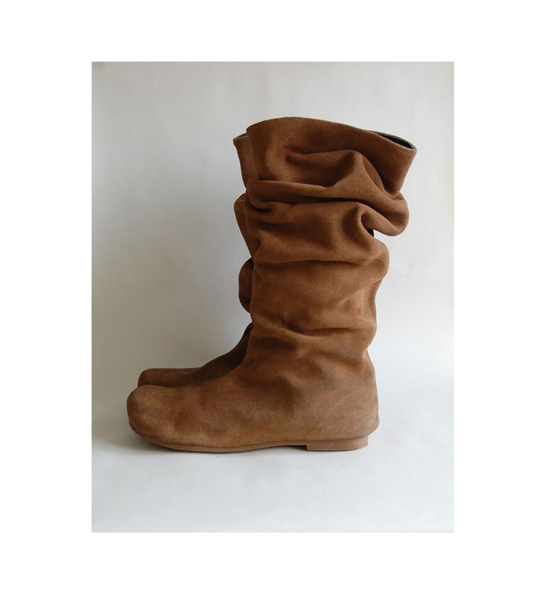 italian vintage suede boots