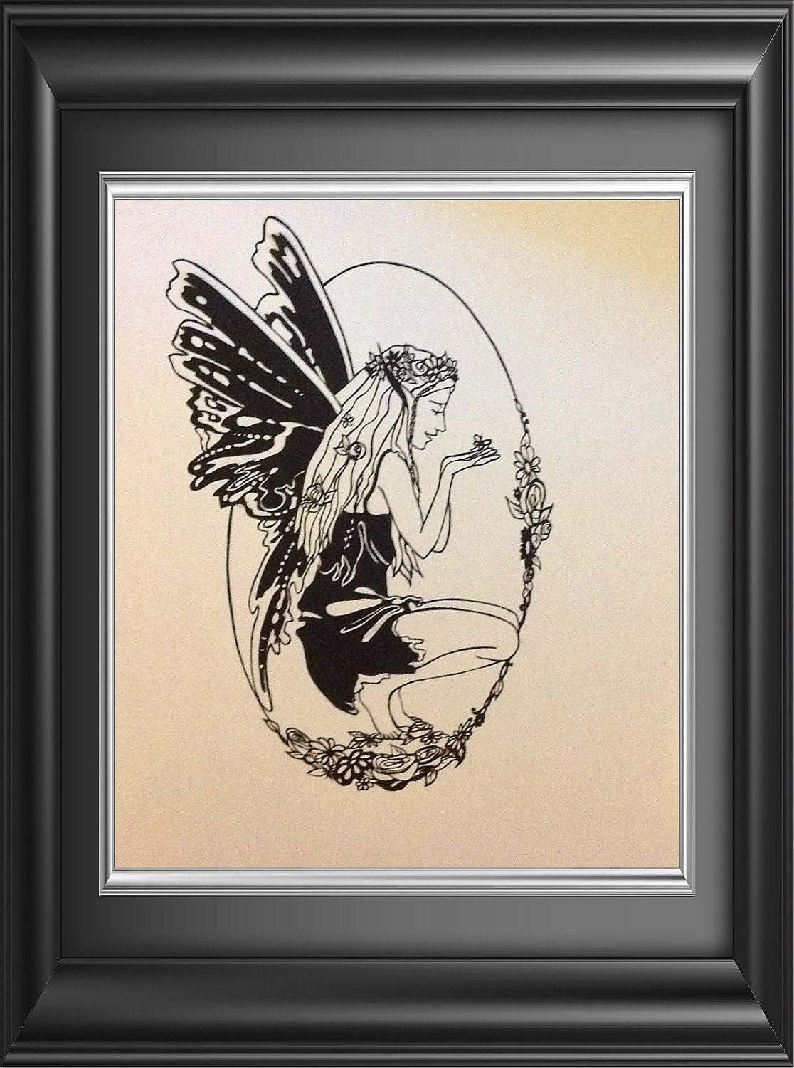 Fairy looking at Butterfly
