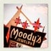 Wall Decor - Route 66 Photography, retro decor - Moody's - retro home decor, vintage neon sign, Route 66 wall art