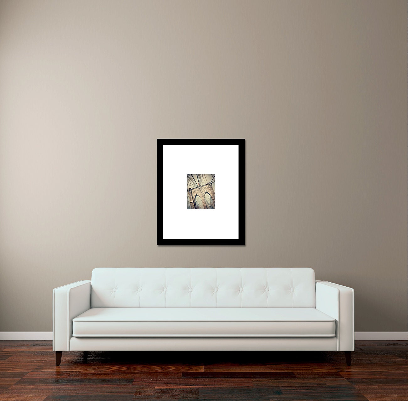 New York City Photography - Brooklyn Bridge Wall Decor - Pathway- office decor, brooklyn wall art. bridge art. architecture.
