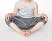 Gray Melange Unisex Harem Pants