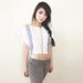 Handmade Cropped Hippie Mexican Embroidered White Blouse XS S