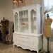 RESERVED for TWANNA Painted Cottage Chic Shabby Romantic White China Cabinet CC352