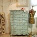 Painted Cottage Chic Shabby Aqua Romantic Dresser CH327