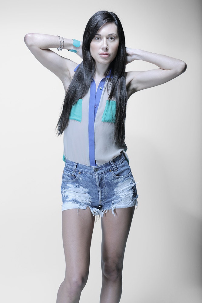 Vega shorts studded cut offs