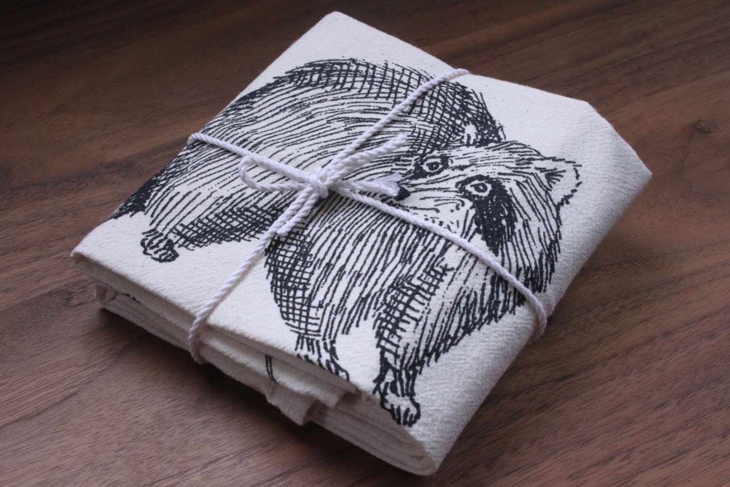 Raccoon Flour Sack Towel