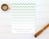 Ombre Chevron Thank You Notes - Wedding Stationery - Bridal Shower Gift - Newlywed Present