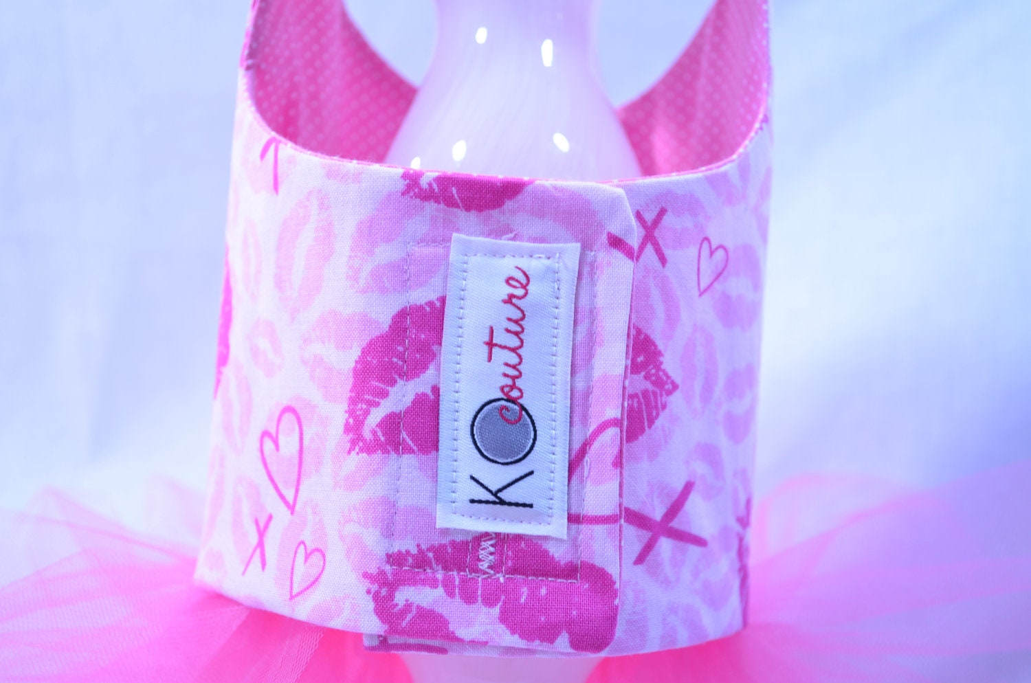 Pink Kisses Tutu Harness Dog Dress - Limited Edition