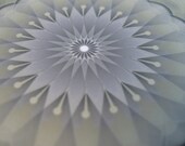 5 x 5 inch, abstract generative art print, Geometric Flower 8u,  giclee on cotton rag paper