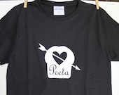 CLEARANCE Hunger Games inspired Peeta t-shirt in black size Ladies S