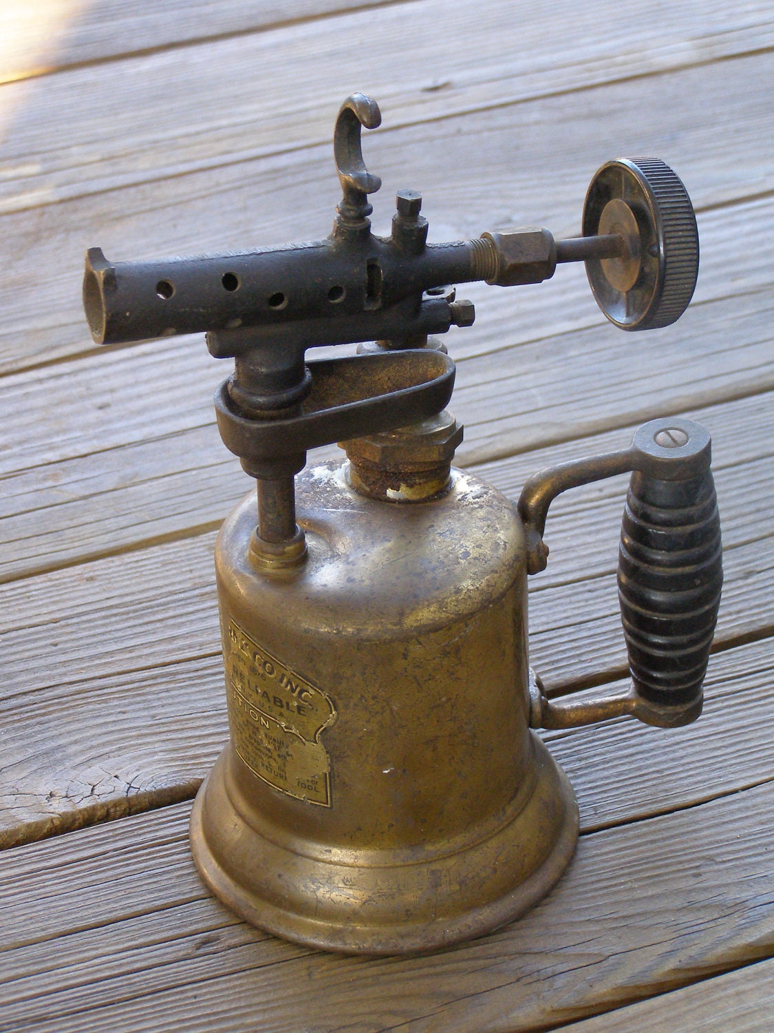 Antique Hand Torch in Brass