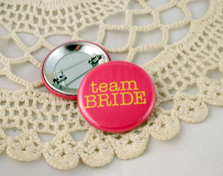 15 Team Bride Button Favors bridal party gifts