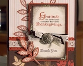 Fall Themed Thank You Card, Stampin Up Day of Gratitude