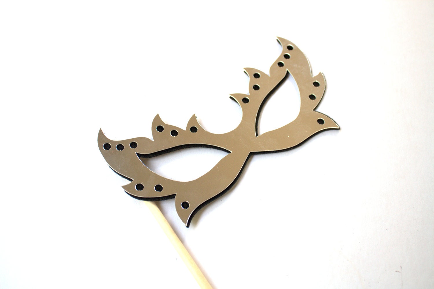 Photo Props. Party Props. New Years Props. Wedding Photo Props. Holiday Props. Photo booth Props. Glasses on a Stick - The Silver Flame