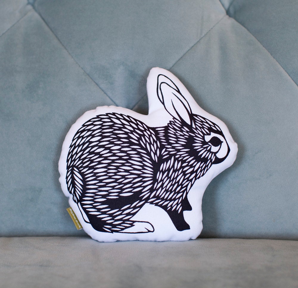 rabbit . organic stuffie . black