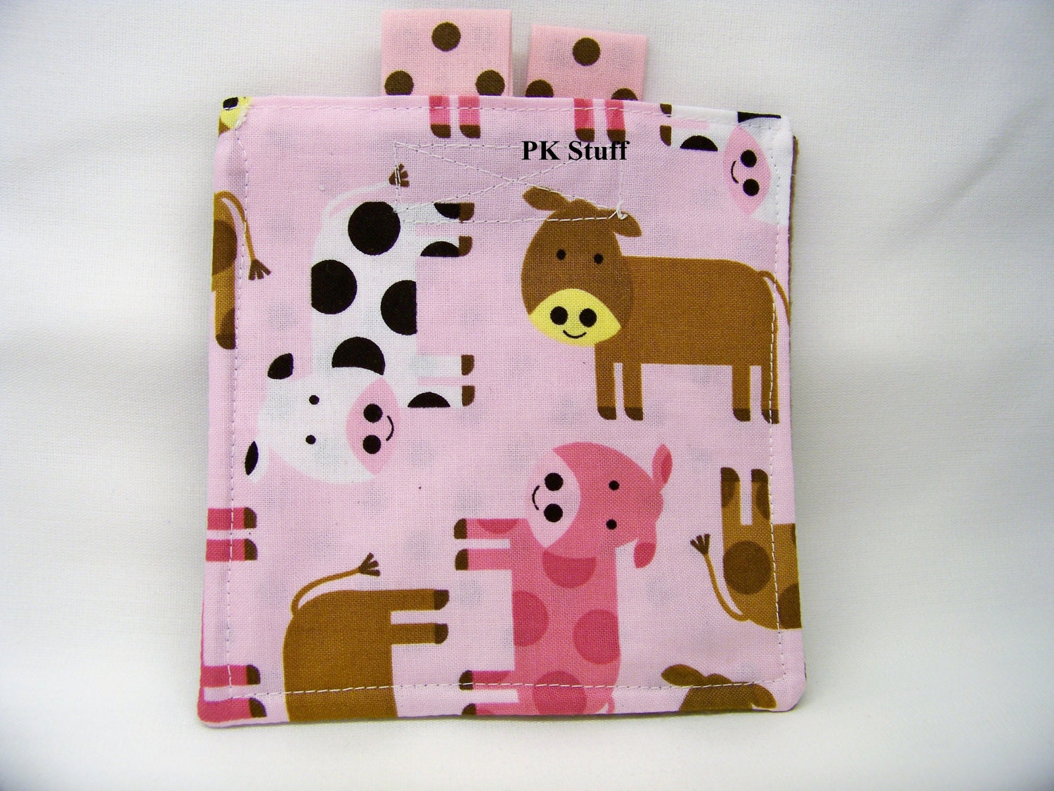 PK T-T-Toe On The Go - Urban Zoologie, Pink Cows - Mini Game - Tic Tac Toe - Travel Game - Made To Order