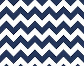 Riley Blake Medium Chevron Fabric in Navy -- 1 yard