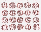 3 Letter Circle Embroidery Machine Alphabet Monogram 2796 Instant Download