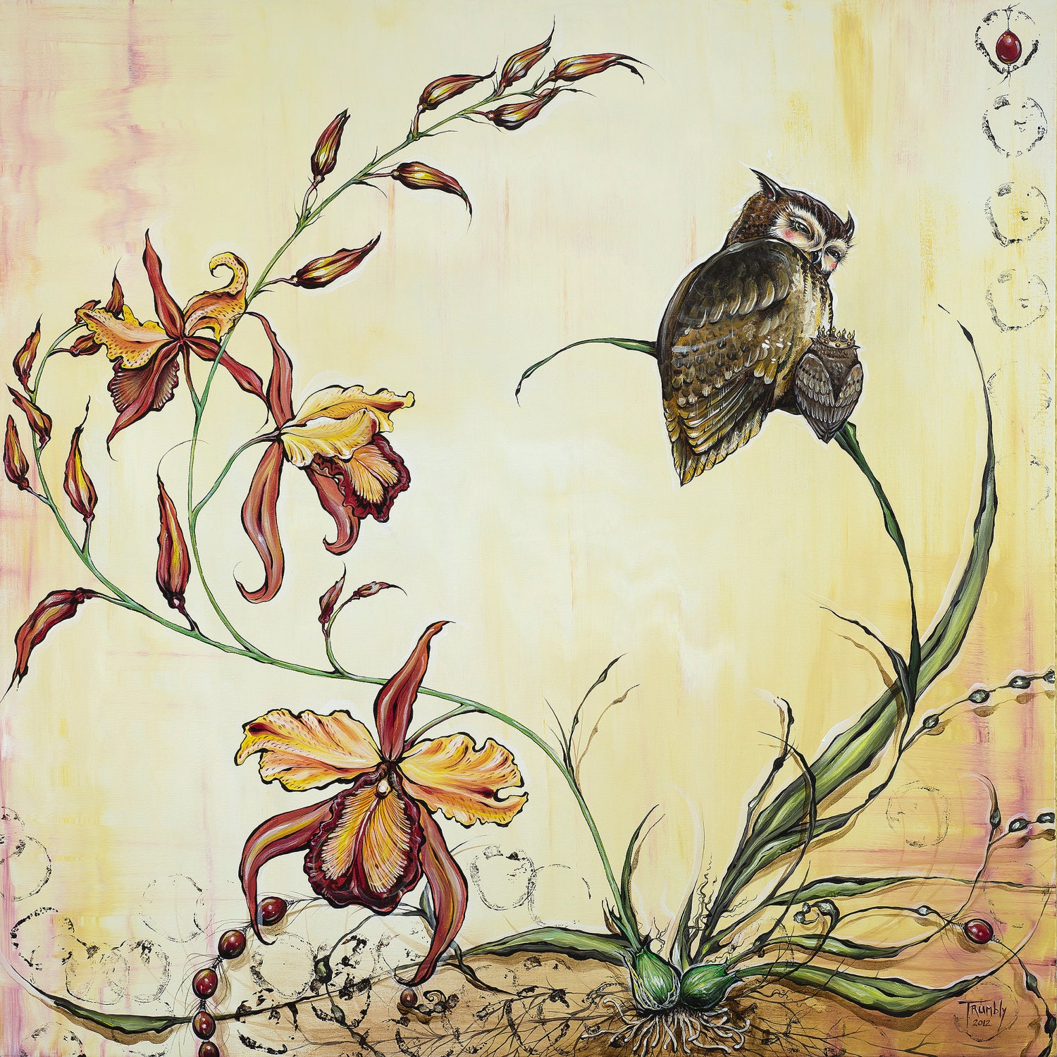 Wise One Whispers by Shanna Trumbly- Eco paper art print