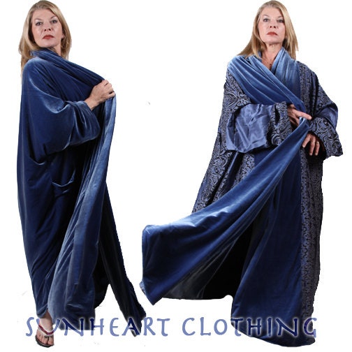 SunHeart pleated ReVersible VELVET OPERA COAT Baroque Victorian Goth Mod