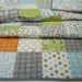 Backyard baby boy quilt, modern, Gray, Grey, Aqua, Orange Made to Order