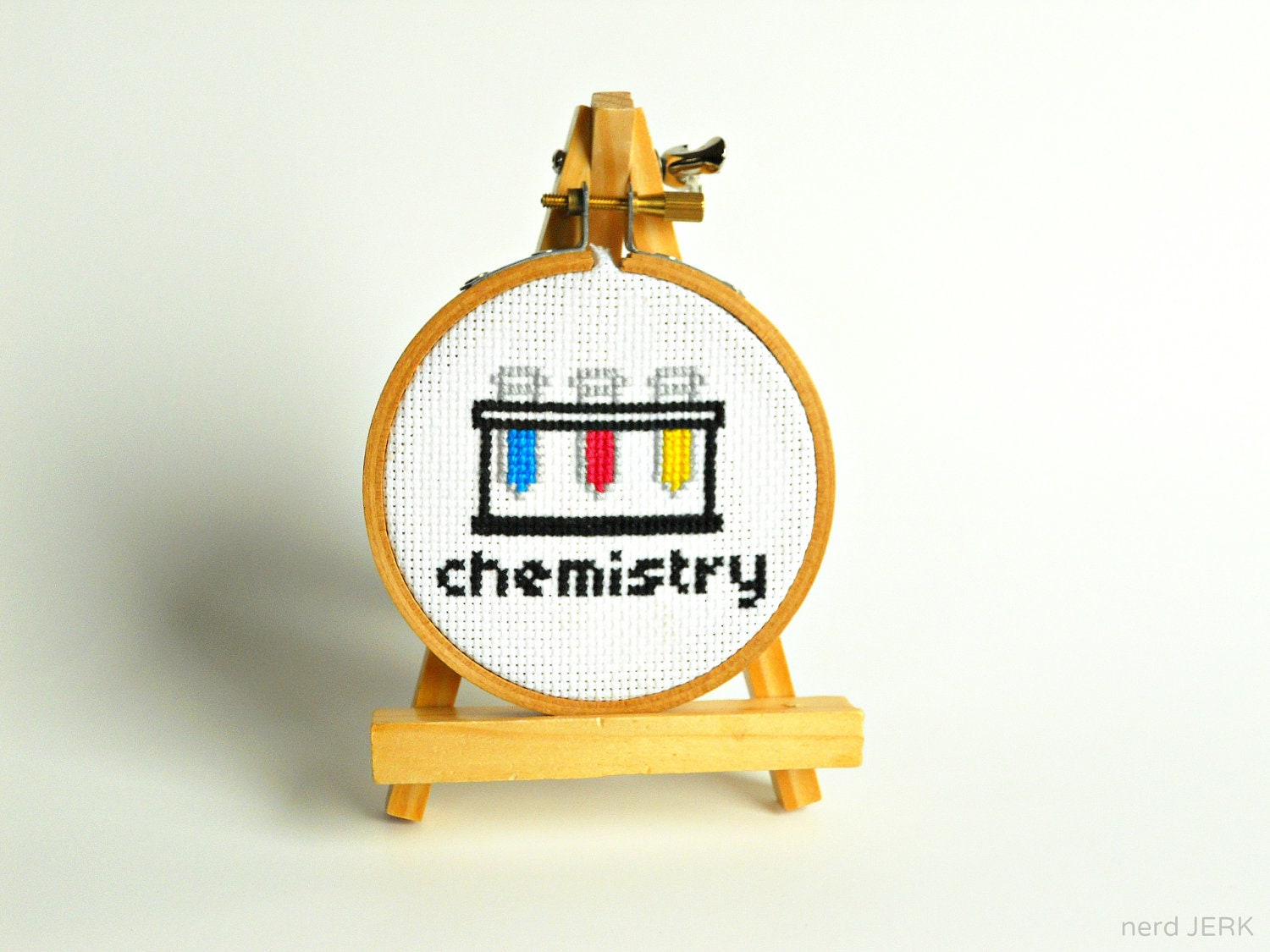 DIY Nerdy Cross-Stitch Kit - CHEMISTRY SET 002- Complete with Geeky Beginner Embroidery Tutorial