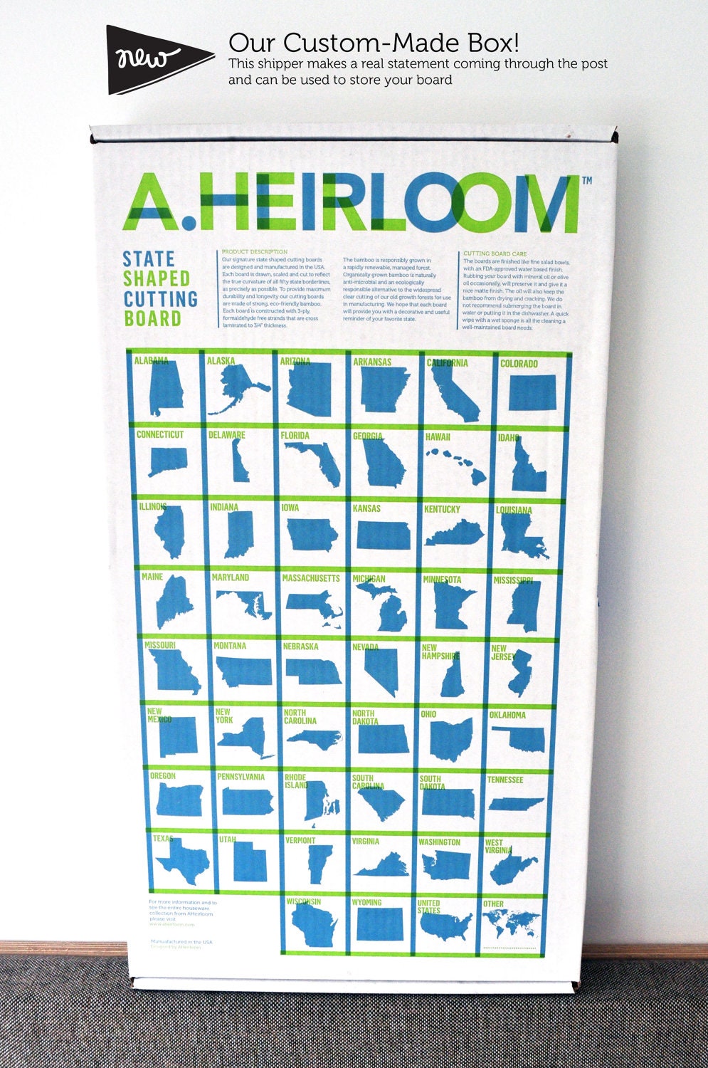 AHeirloom's Illinois State Shaped Cutting Board