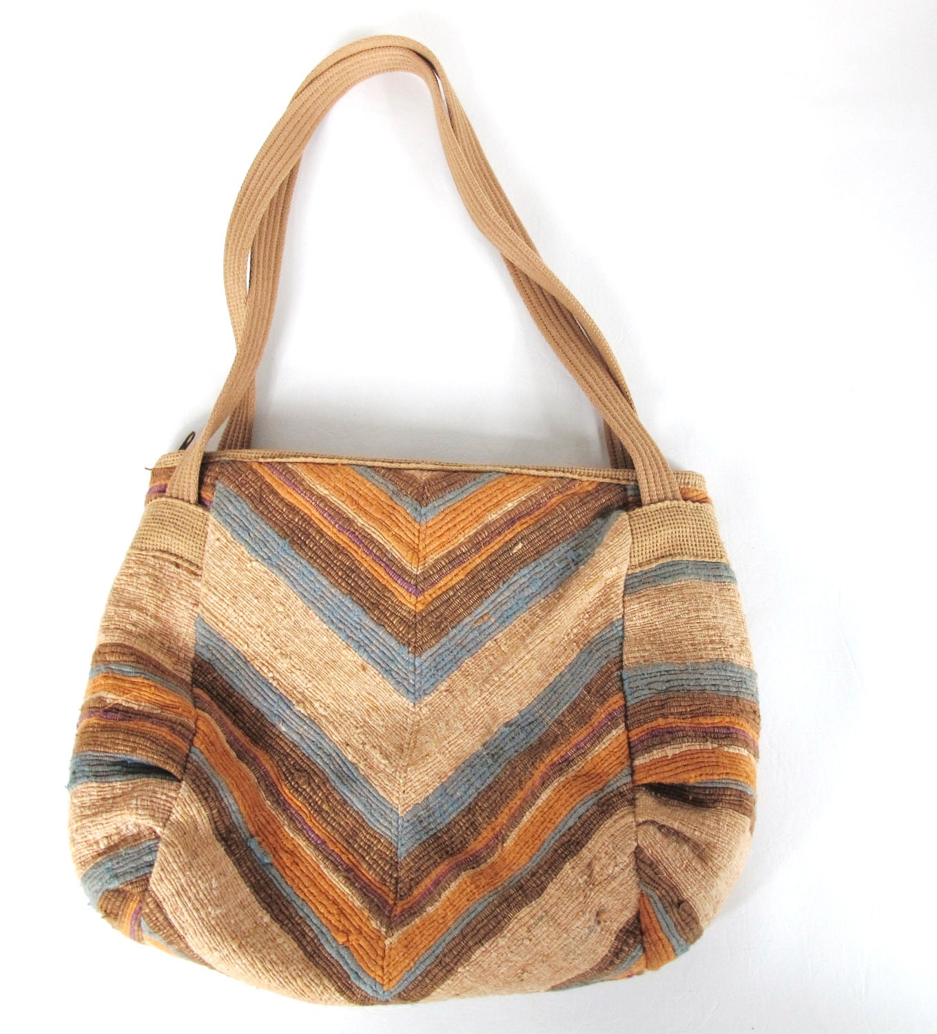 70s Chevron Southwest Tapestry Carpet Purse